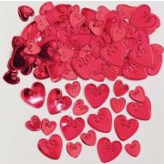 Red Embossed Heart Foil Confetti