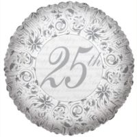 Silver Anniversary 18" Foil Balloon