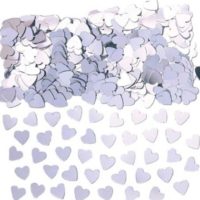 Silver Heart Foil Confetti