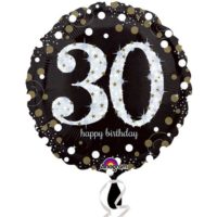 30th birthday black balloon