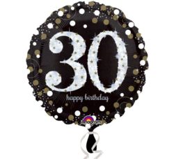 30th birthday black balloon