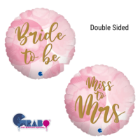 Bride to Be, Miss to Mrs 18" Foil Balloon