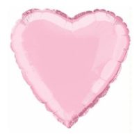 Single 18" Pastel Pink Heart Shaped Foil Balloon