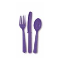 purple cutlery