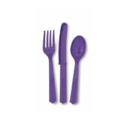 purple cutlery