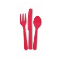 red cutlery