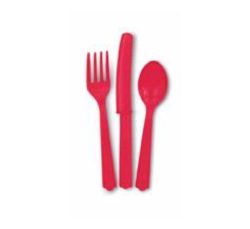 red cutlery