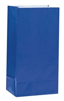 royal blue paper party bags