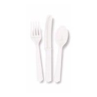 white cutlery