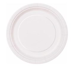 white plates