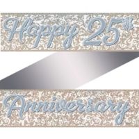 Silver 25th Anniversary Foil Banner