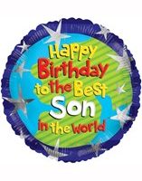 Happy Birthday Best Son in the World 18" Foil Balloon