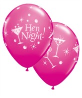 Hen Night Pink 11" Latex Balloons 6pk