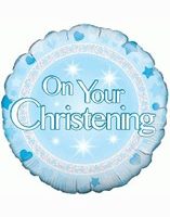 On Your Christening Blue 18" Foil Balloon