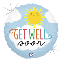 Get Well Soon Sun 18" Foil Balloon