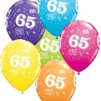 Age 65 Latex 11" Balloons 6pk