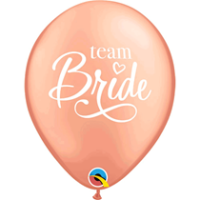 Rose Gold Team Bride 11" Hen Party Latex Balloons 6pk