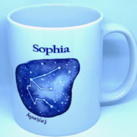 Personalised Aquarius Zodiac Mug