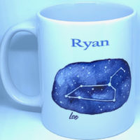 Personalised Leo Zodiac Mug