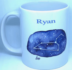 Personalised Leo Zodiac Mug