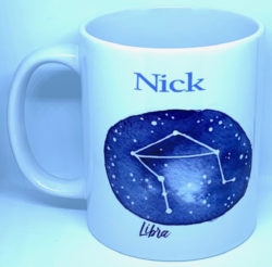 Personalised Libra Zodiac Mug