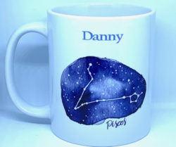 Personalised Pisces Zodiac Mug