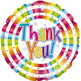 Bright Thank You Rainbow Balloon 18"