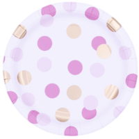 Pink and Gold Dots Plates