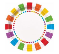 rainbow plates