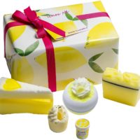 Bomb Cosmetics Lemon Aid Handmade Wrapped Bath and Body Gift Pack