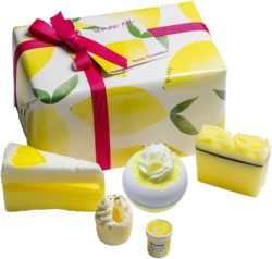 Bomb Cosmetics Lemon Aid Handmade Wrapped Bath and Body Gift Pack