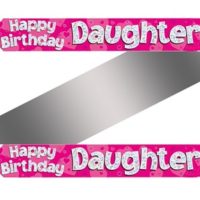 Happy Birthday Daughter Holographic Foil Banner