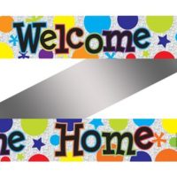 Welcome Home Holographic Foil Banner