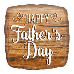 Wooden Sign Father's Day 18" Square Foil Balloon