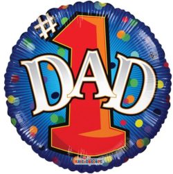 No. 1 Dad Father's Day 18" Round Foil Balloon