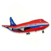 Red Jumbo Jet Plane 39" Foil Balloon