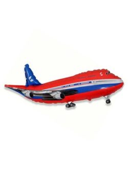 Red Jumbo Jet Plane 39" Foil Balloon