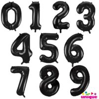 Black Foil Number Balloons