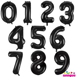 Black Foil Number Balloons