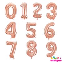 Rose Gold Foil Number Balloons