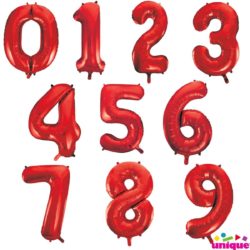 Red Foil Number Balloons