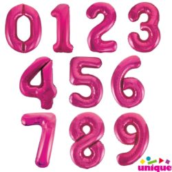 Pink Foil Number Balloons