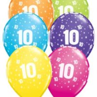 Age 10 Latex 11″ Balloons 6pk