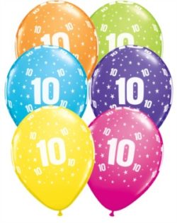 Age 10 Latex 11″ Balloons 6pk