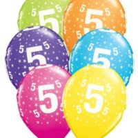 Age 5 Latex 11" Balloons 6pk