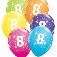 Age 8 Latex 11″ Balloons 6pk