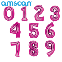 Pink 16" Foil Number Balloons