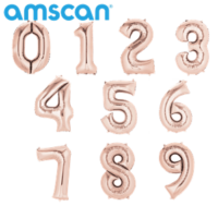 Rose Gold 16" Foil Number Balloons