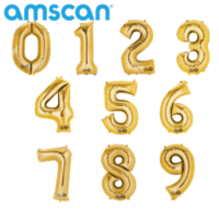 Gold 16" Foil Number Balloons