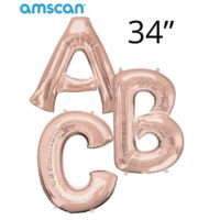 RoseGold 34" Letter Balloons